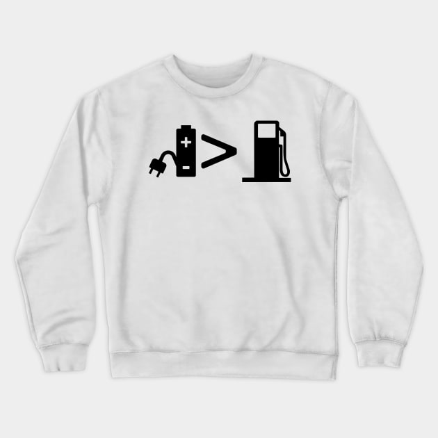 Electric Great Than Gas Crewneck Sweatshirt by AStickyObsession